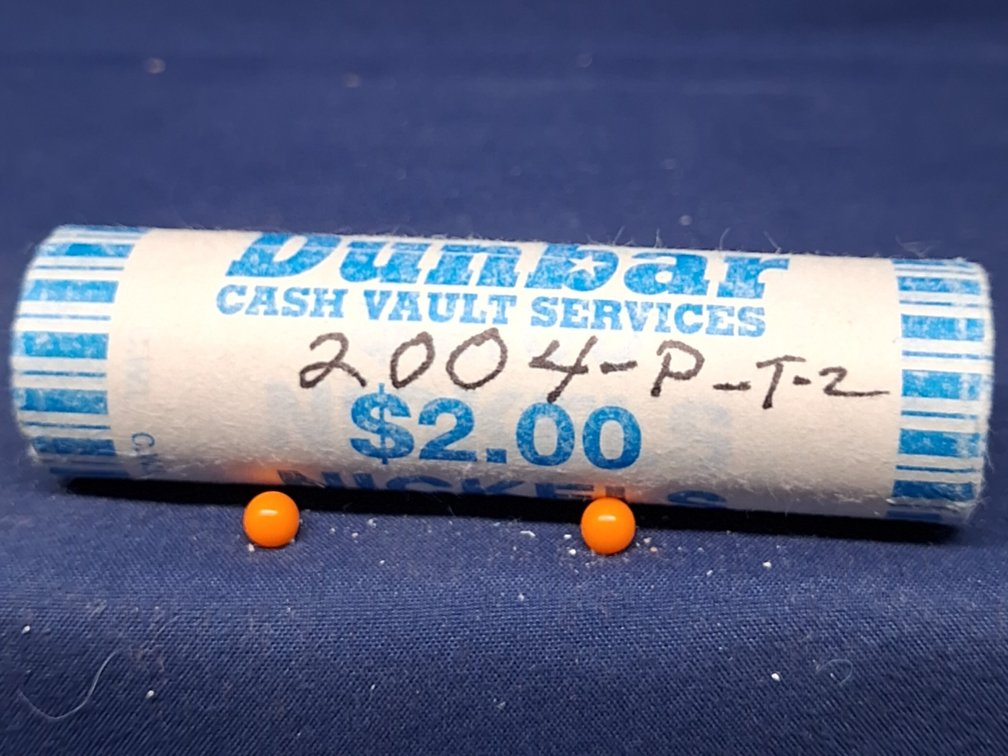 Bank Wrapped Roll of 2004 P  Jefferson Nickel Coins
