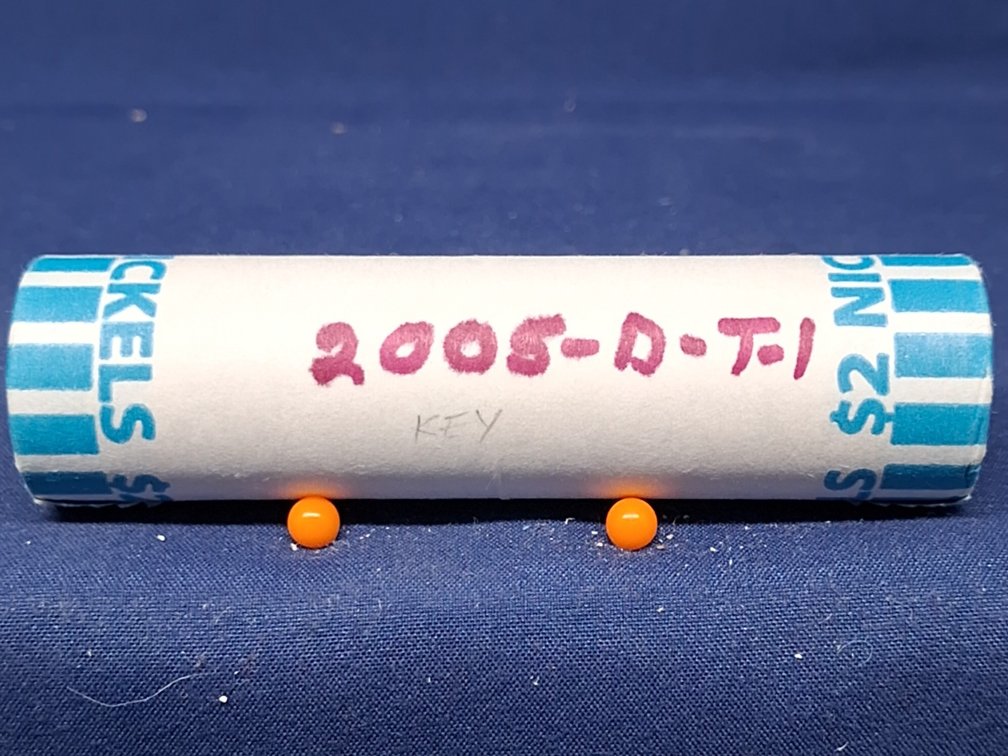 Bank Wrapped Roll Of 2005 D Jefferson Nickel Coins