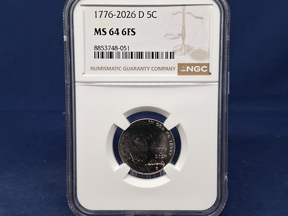 2026 D NGC MS64 6FS Jefferson Nickel Coin