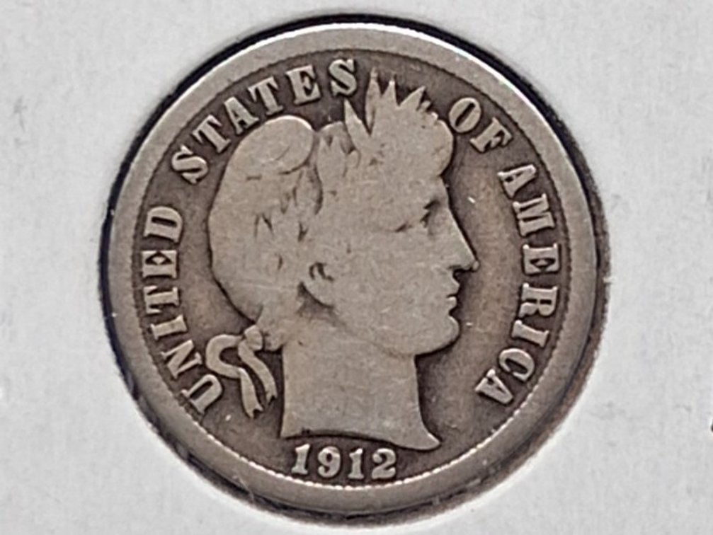 1912 Barber Dime Coin