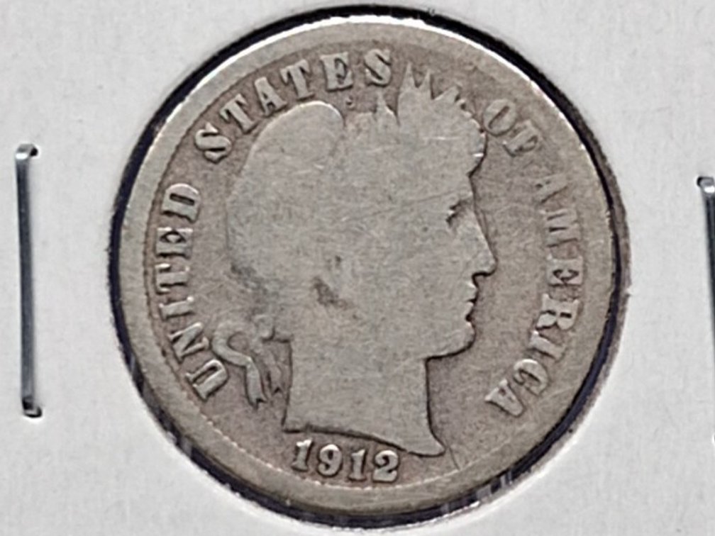 1912 D Barber Dime Coin