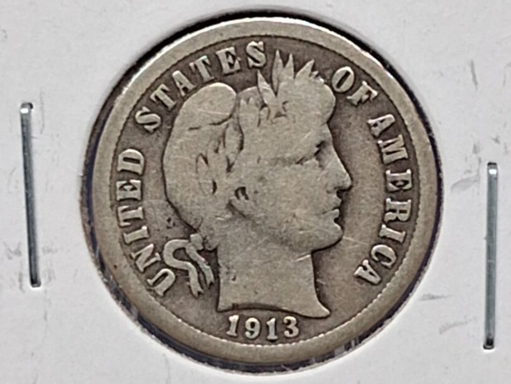 1913 Barber Dime Coin