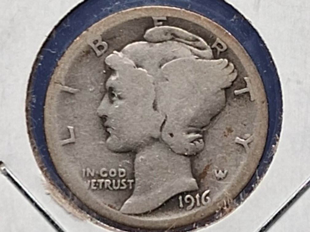1916 S Mercury Dime Coin