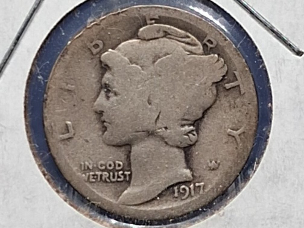 1917 Mercury Dime Coin