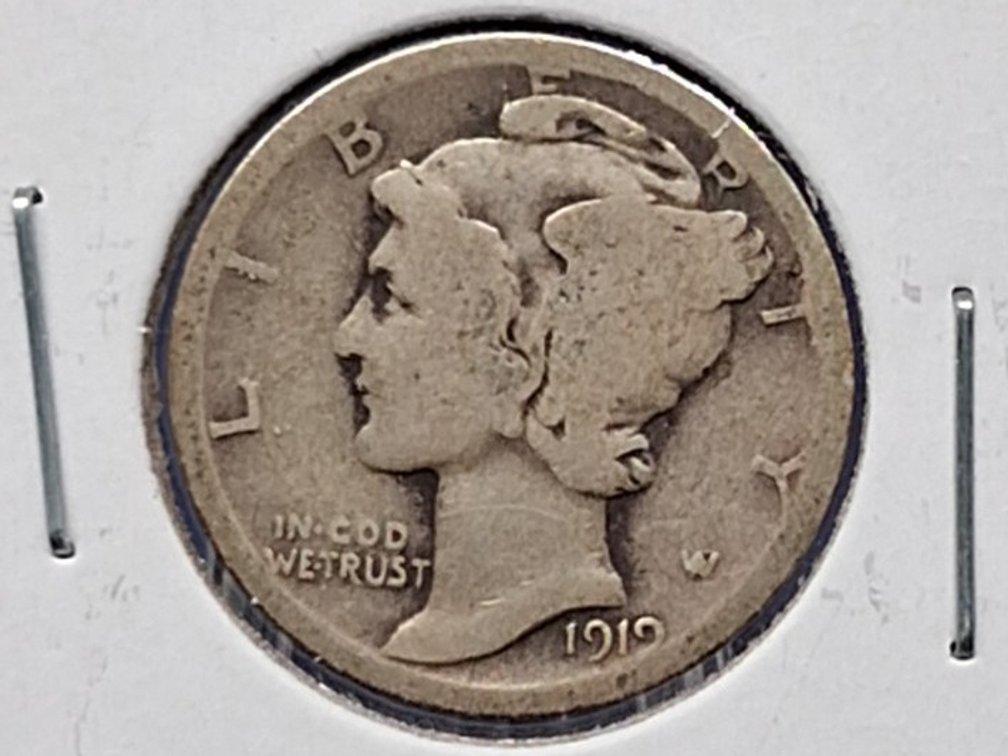 1919 D Mercury Dime Coin