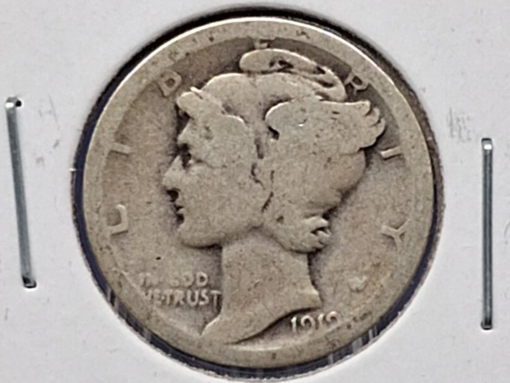 1919 S Mercury Dime Coin