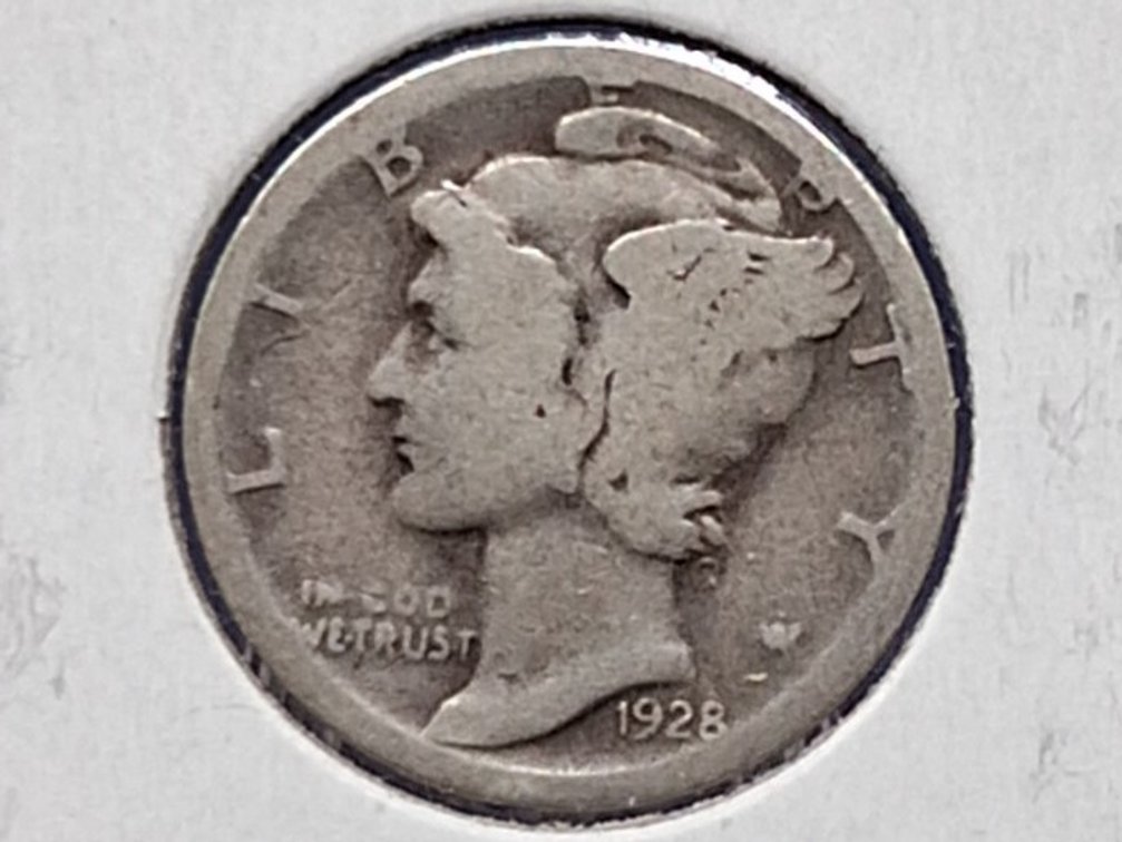 1928 S Mercury Dime Coin