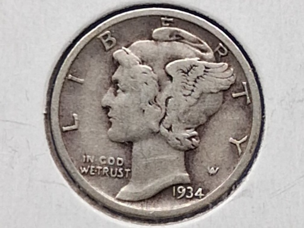 1934 D Mercury Dime Coin