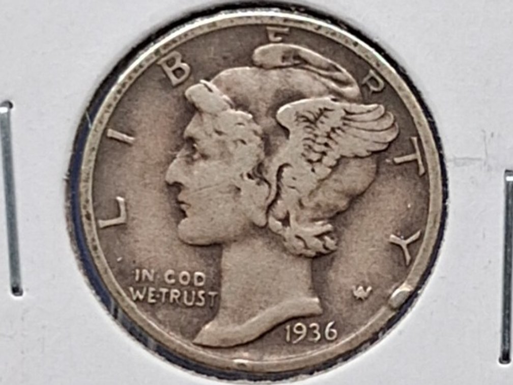 1936 S Mercury Dime Coin