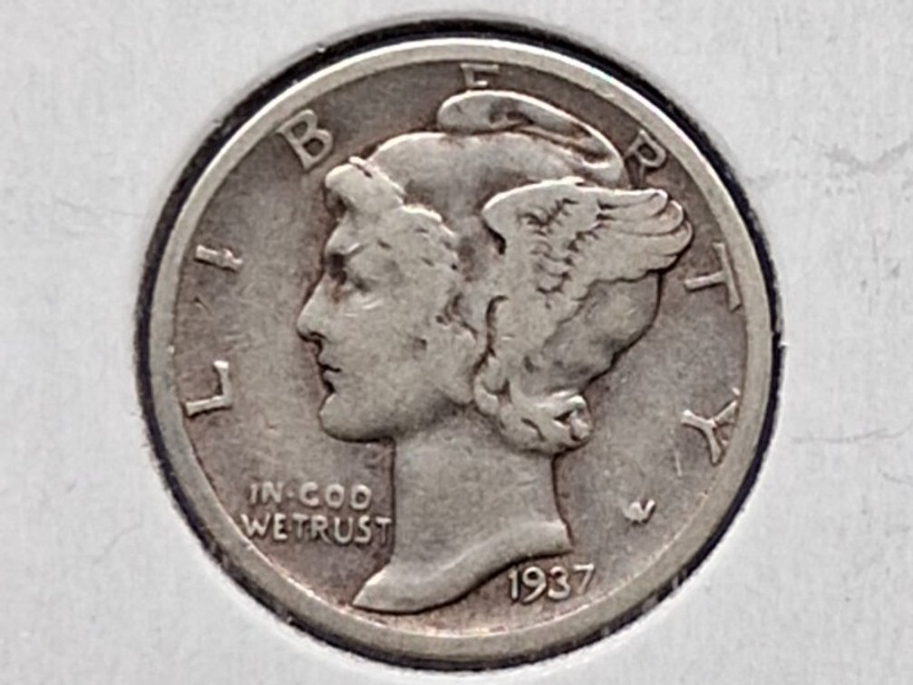 1937 S Mercury Dime Coin