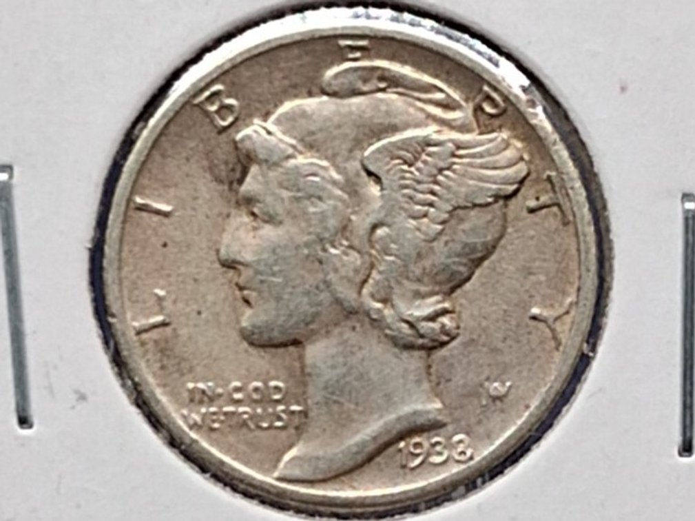 1938 Mercury Dime Coin