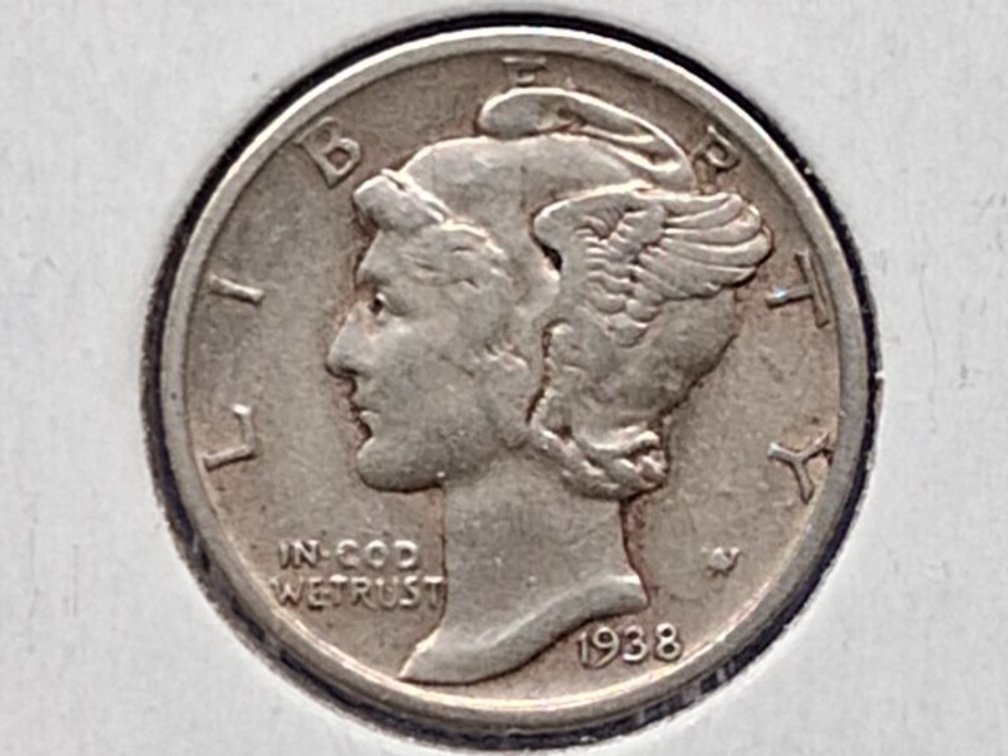 1938 S Mercury Dime Coin
