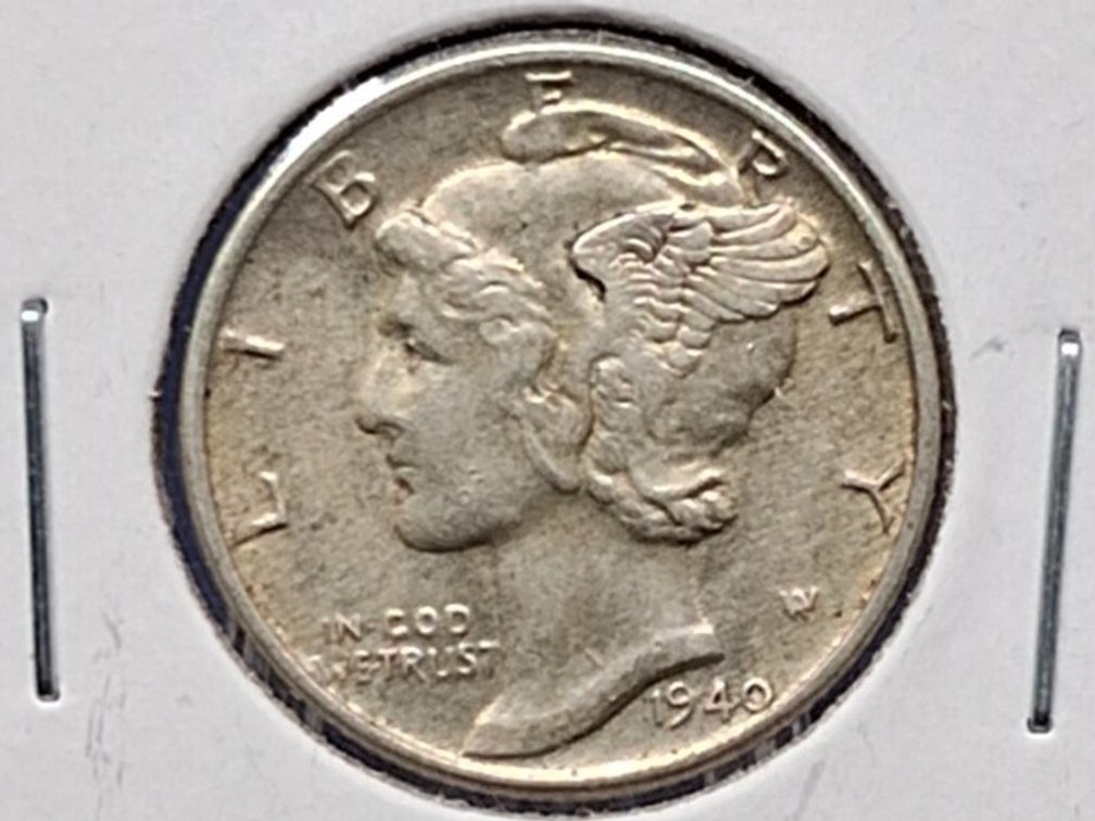 1940 Mercury Dime Coin