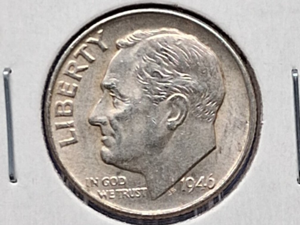 1946 Roosevelt Dime Coin