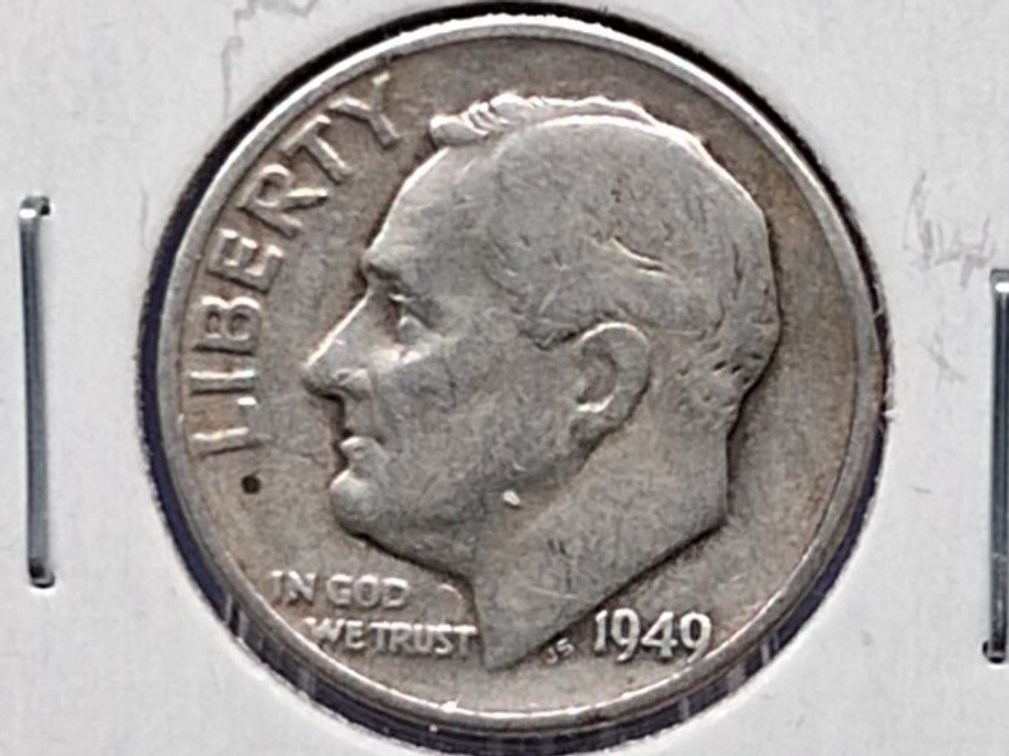1949 Roosevelt Dime Coin