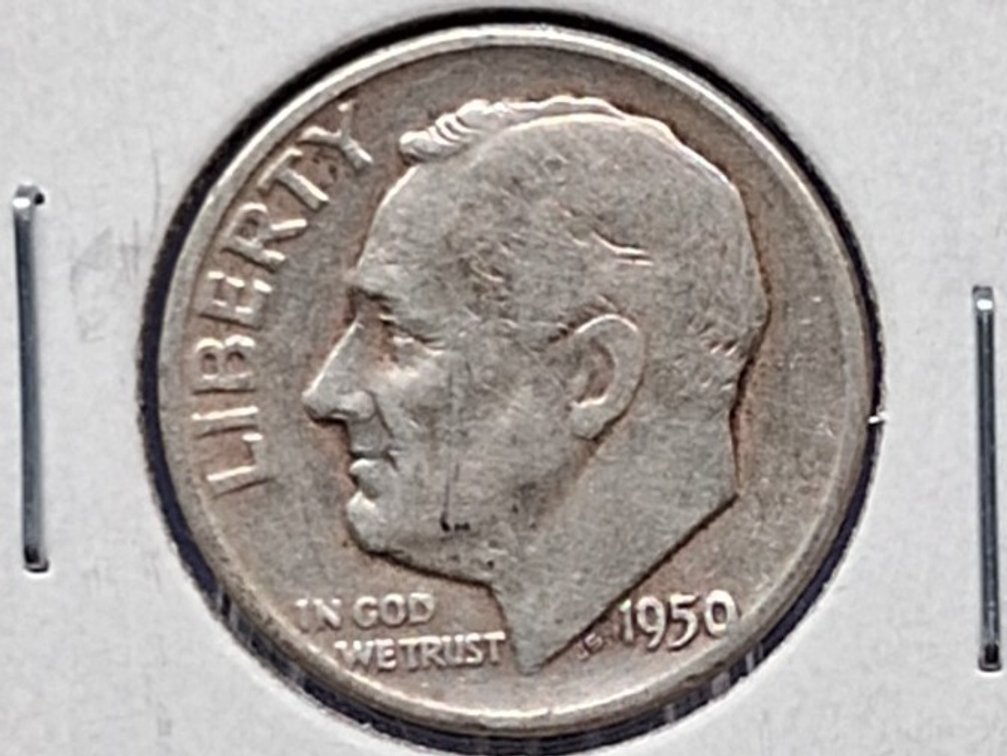 1950 Roosevelt Dime Coin