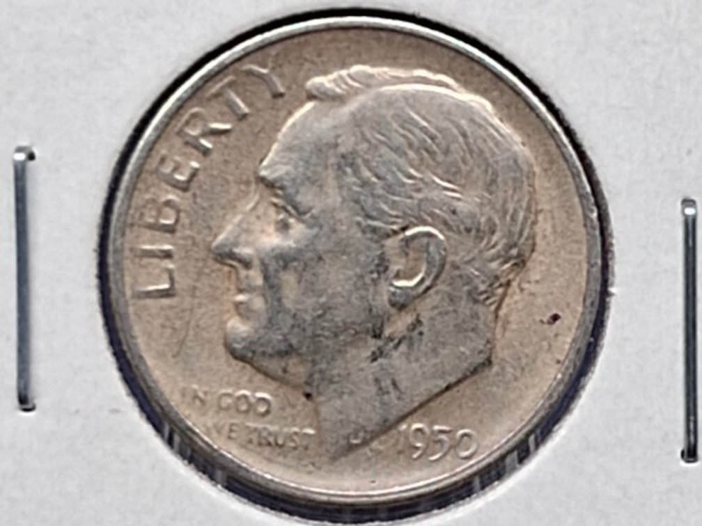 1950 S Roosevelt Dime Coin