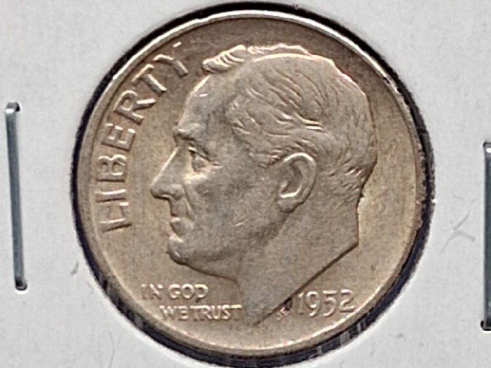 1952 S Roosevelt Dime Coin