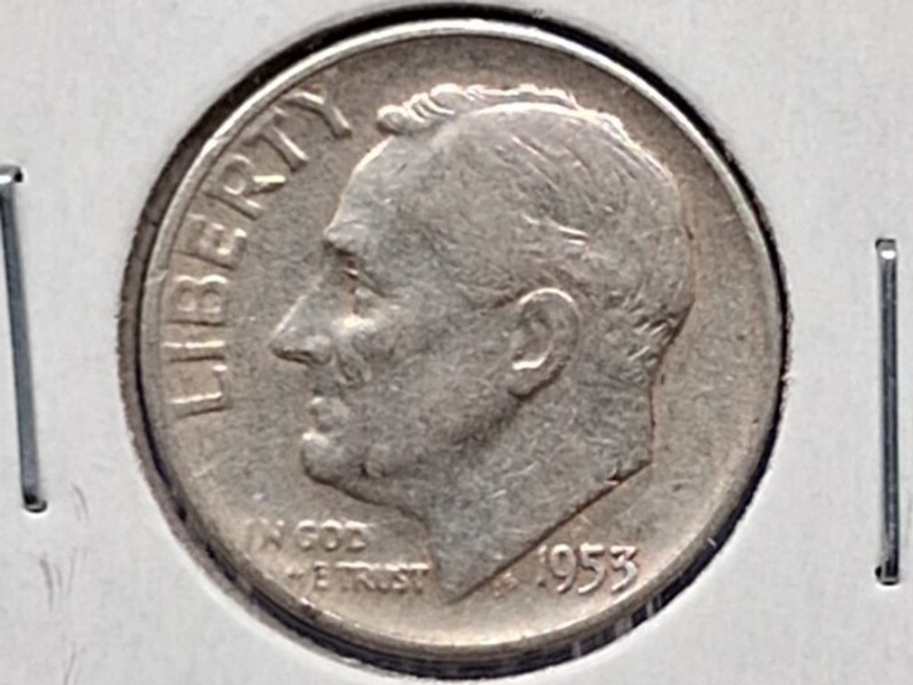 1953 Roosevelt Dime Coin