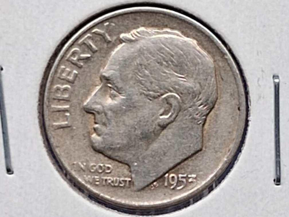 1953 D Roosevelt Dime Coin