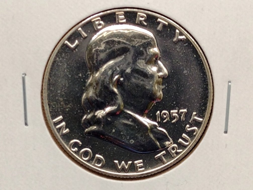 1957 Proof Franklin Half Dollar Coin