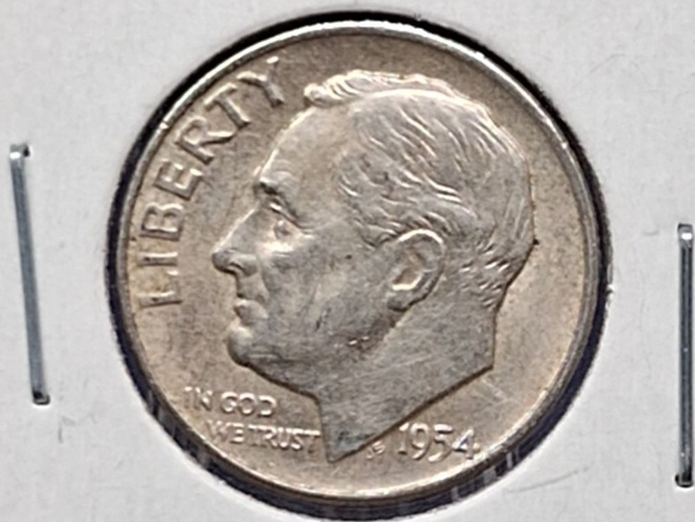 1954 D Roosevelt Dime Coin