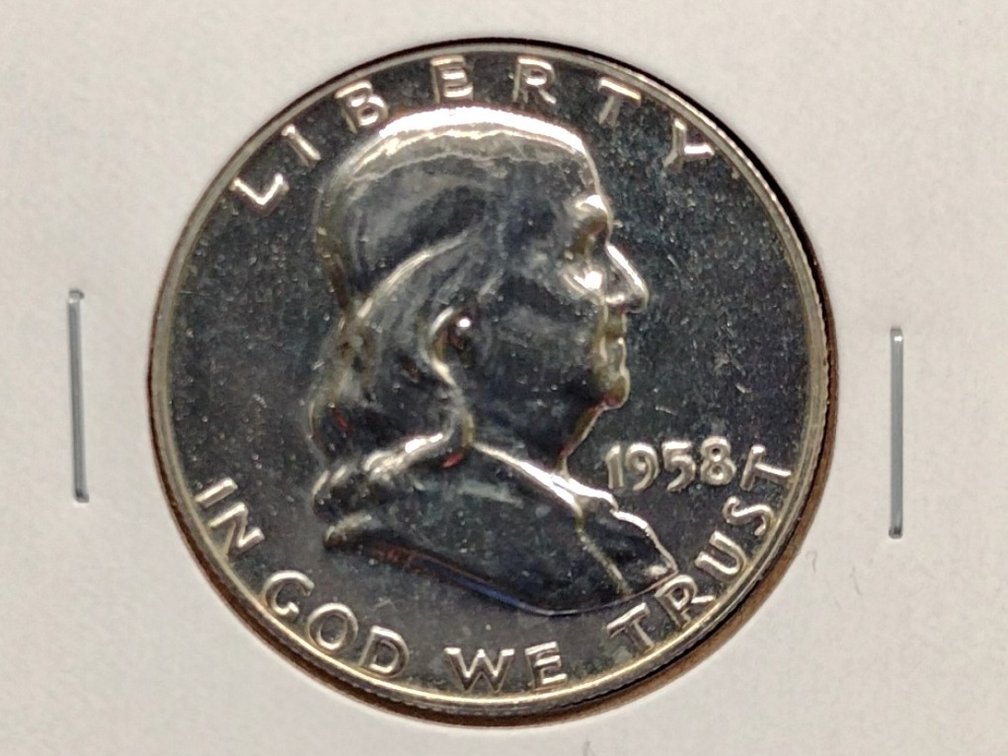 1958 Proof Franklin Half Dollar Coin