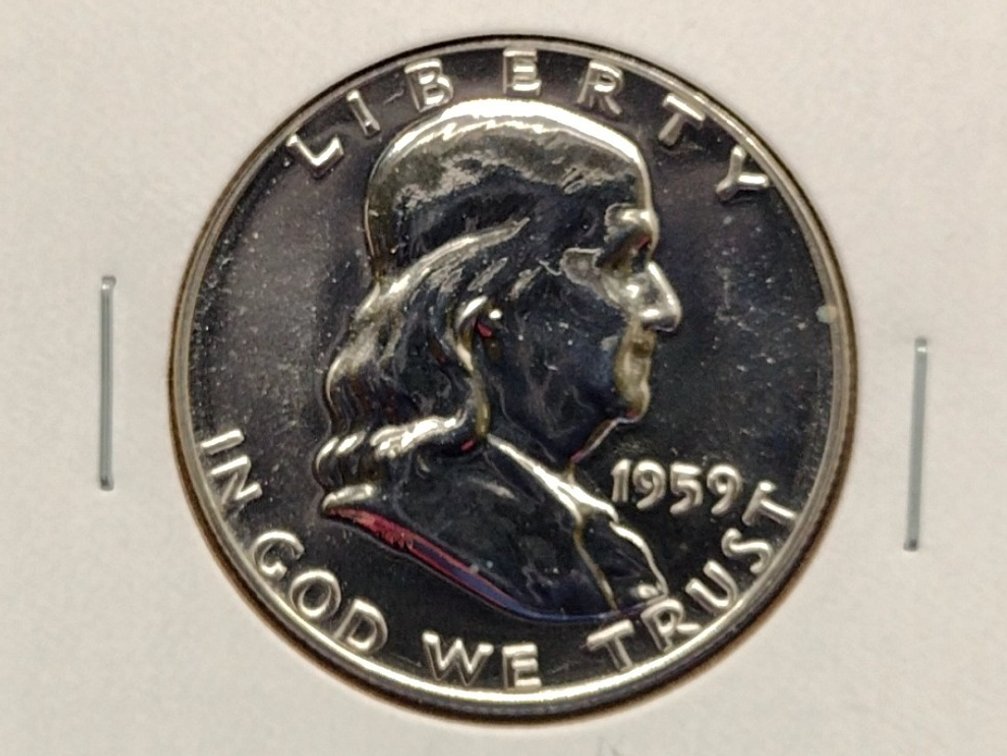 1959 Proof Franklin Half Dollar Coin