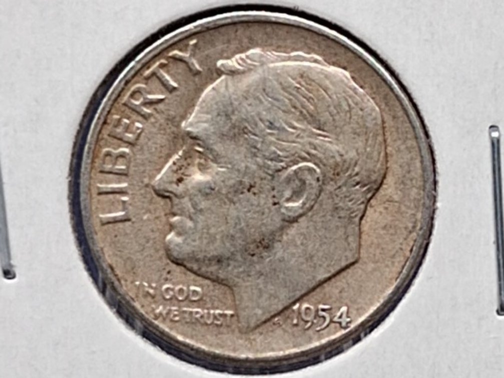 1954 S Roosevelt Dime Coin