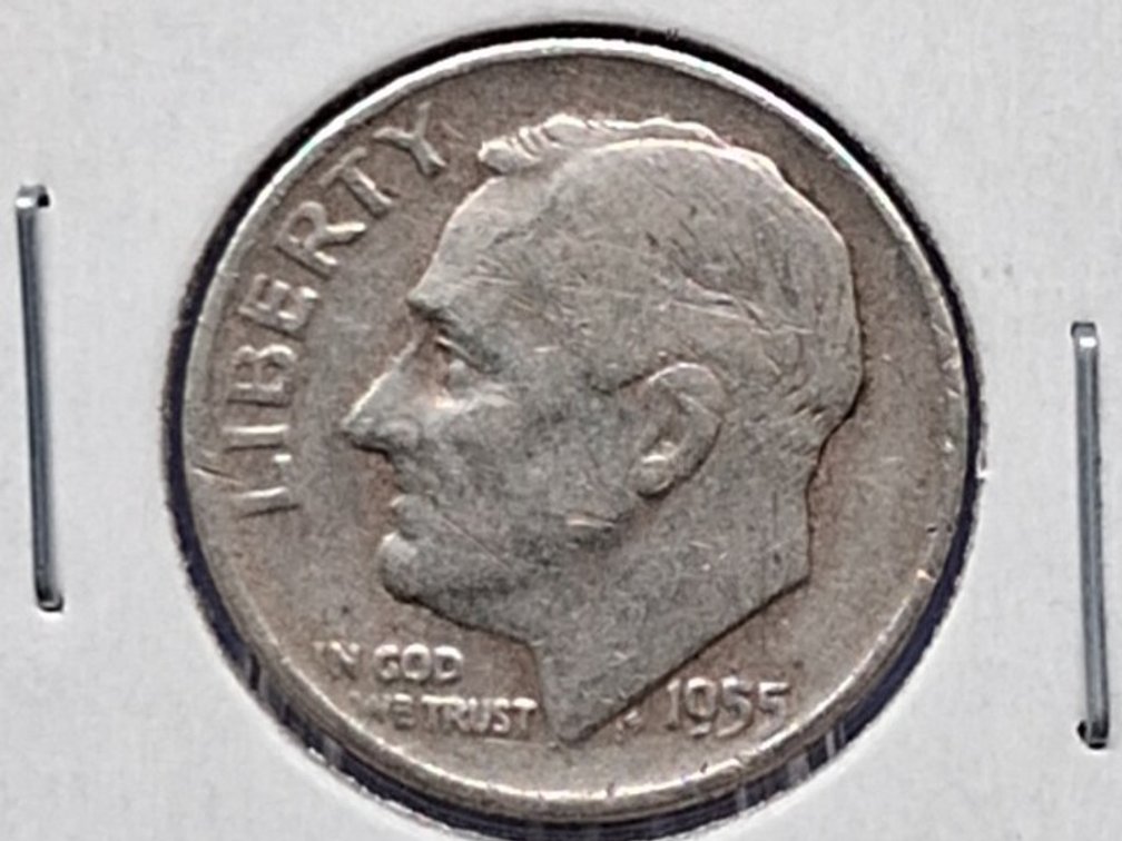 1955 D Roosevelt Dime Coin