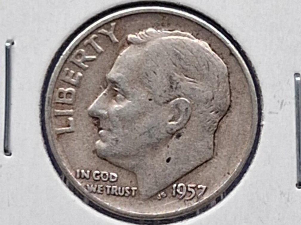 1957 D Roosevelt Dime Coin