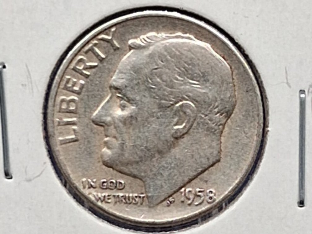 1958 Roosevelt Dime Coin