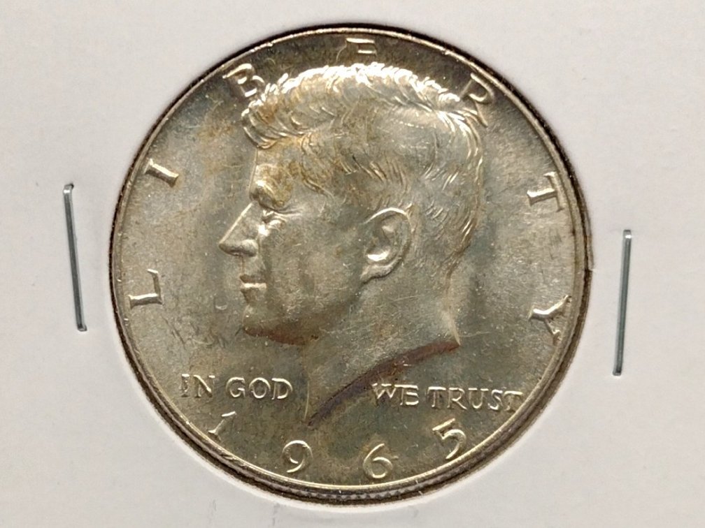 1965 BU 40% Silver Kennedy Half Dollar Coin