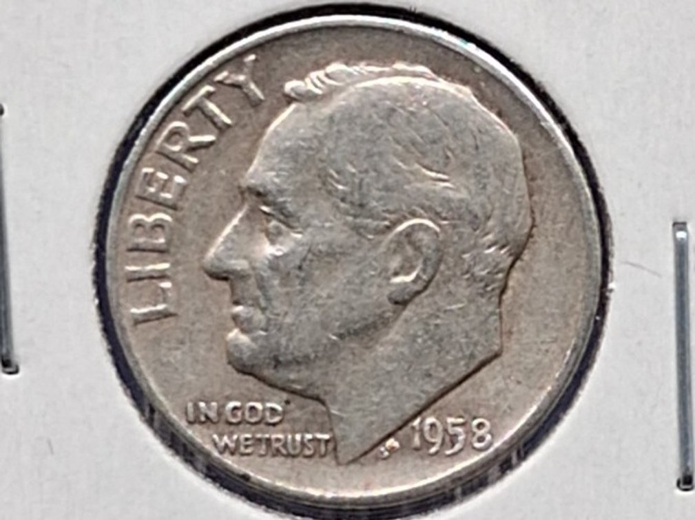 1958 D Roosevelt Dime Coin