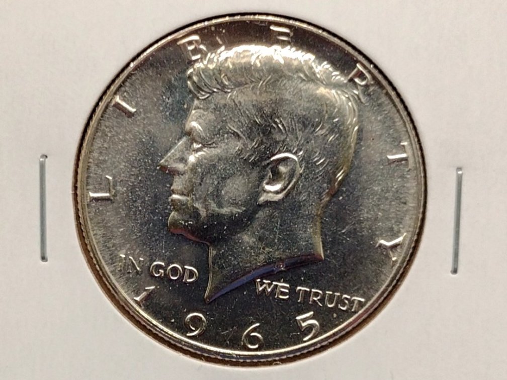 1965 SMS 40% Silver Kennedy Half Dollar Coin