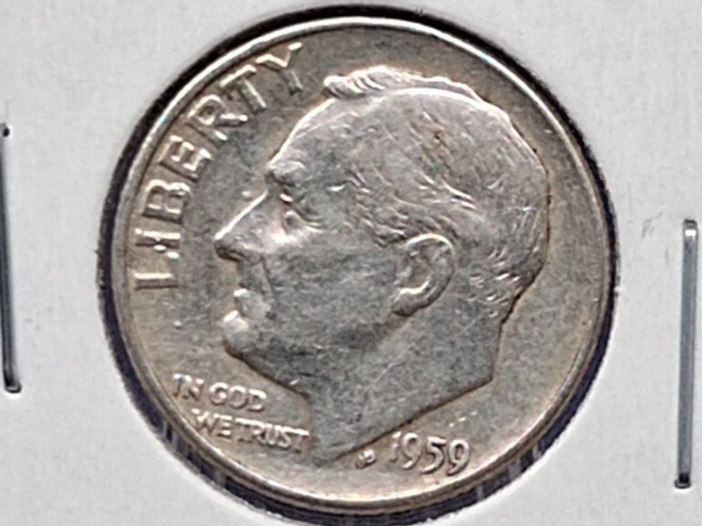 1959 Roosevelt Dime Coin