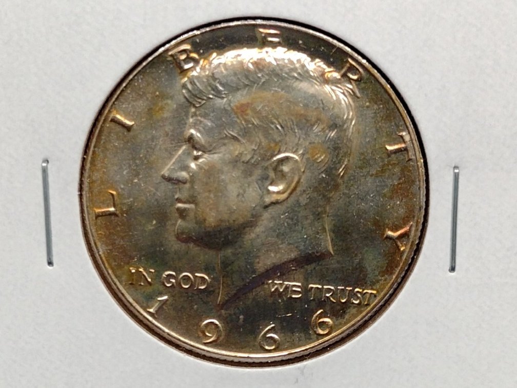 1966 BU 40% Silver Kennedy Half Dollar Coin