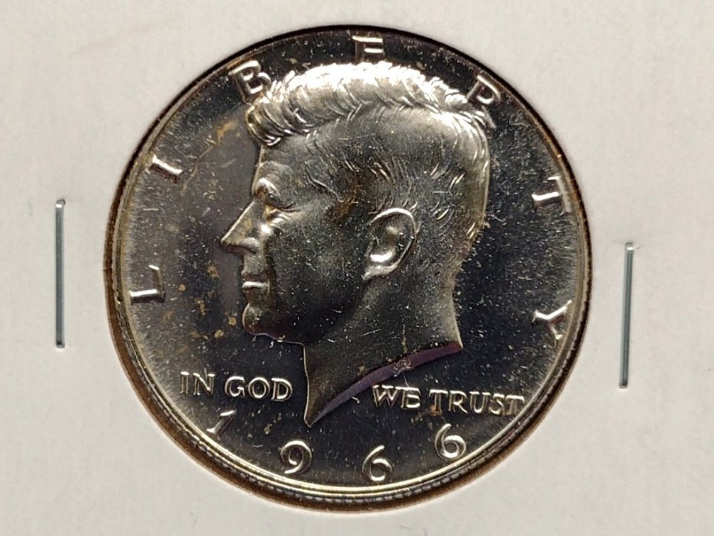 1966 SMS 40% Silver Kennedy Half Dollar Coin