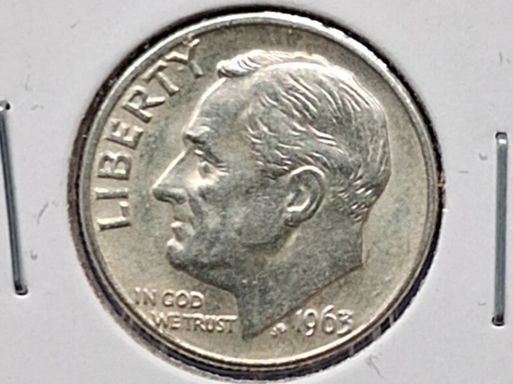 1963 D Roosevelt Dime Coin