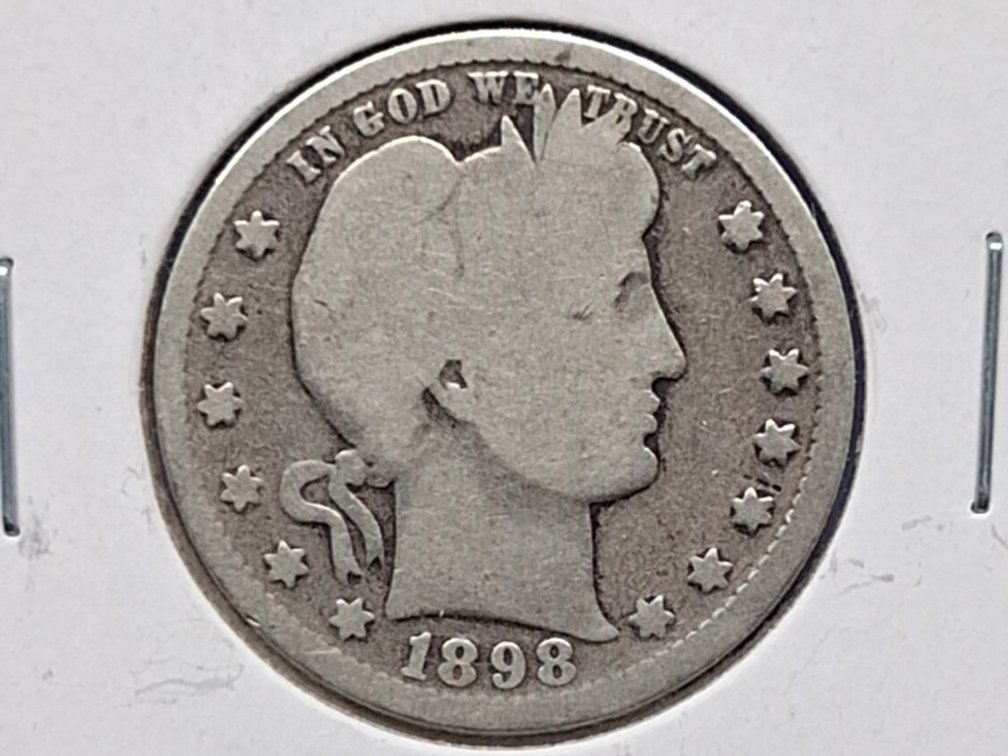 1898 Barber Quarter Coin