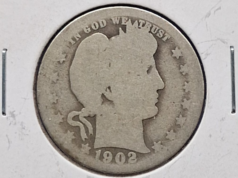 1902 Barber Quarter Coin