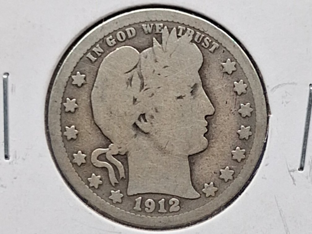 1912 Barber Quarter Coin