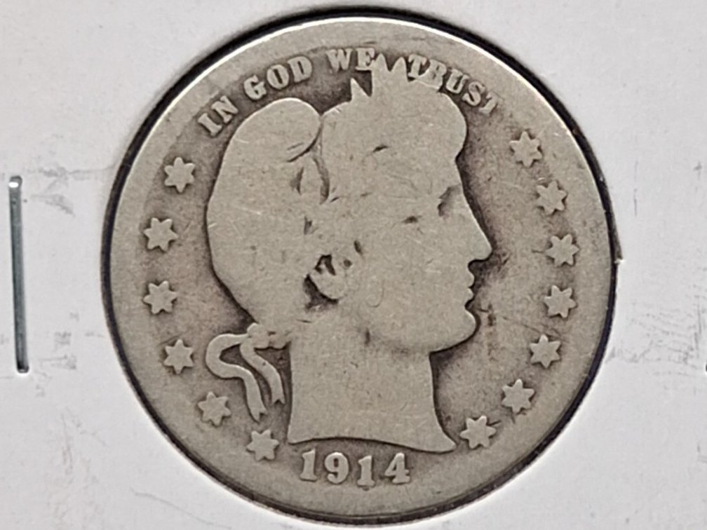 1914 Barber Quarter Coin
