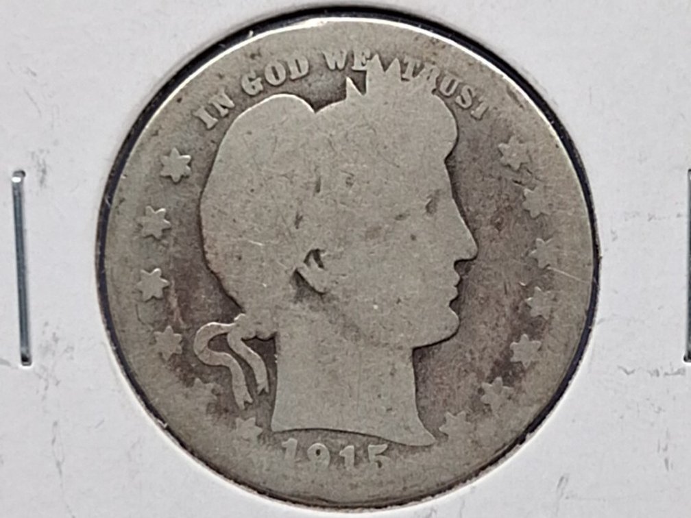1915 D Barber Quarter Coin