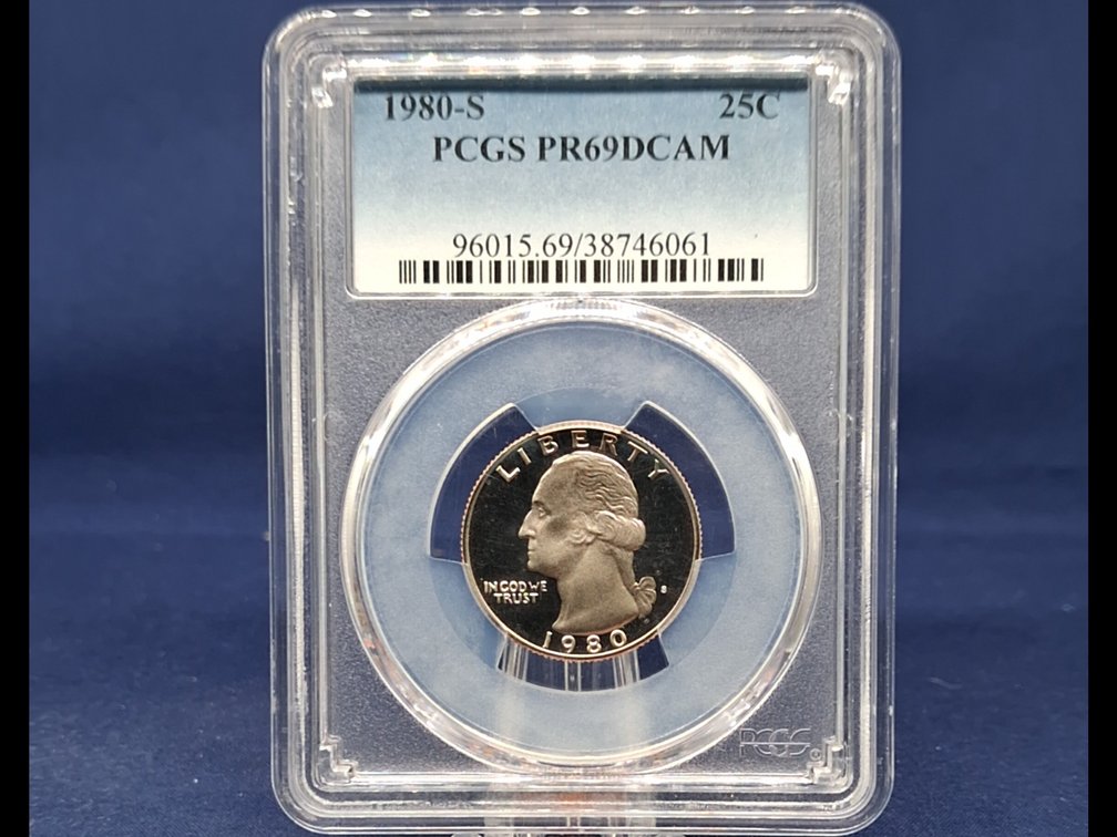 1980 S PCGS PR69DCAM Washington Quarter Coin