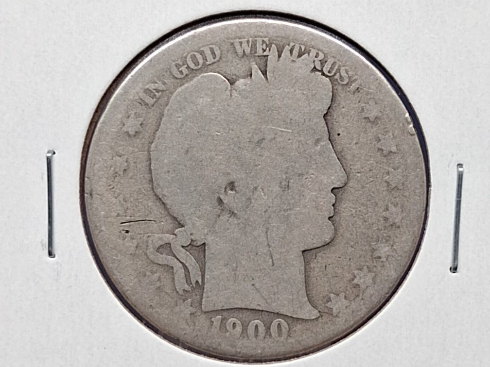 1900 S Barber Half Dollar Coin