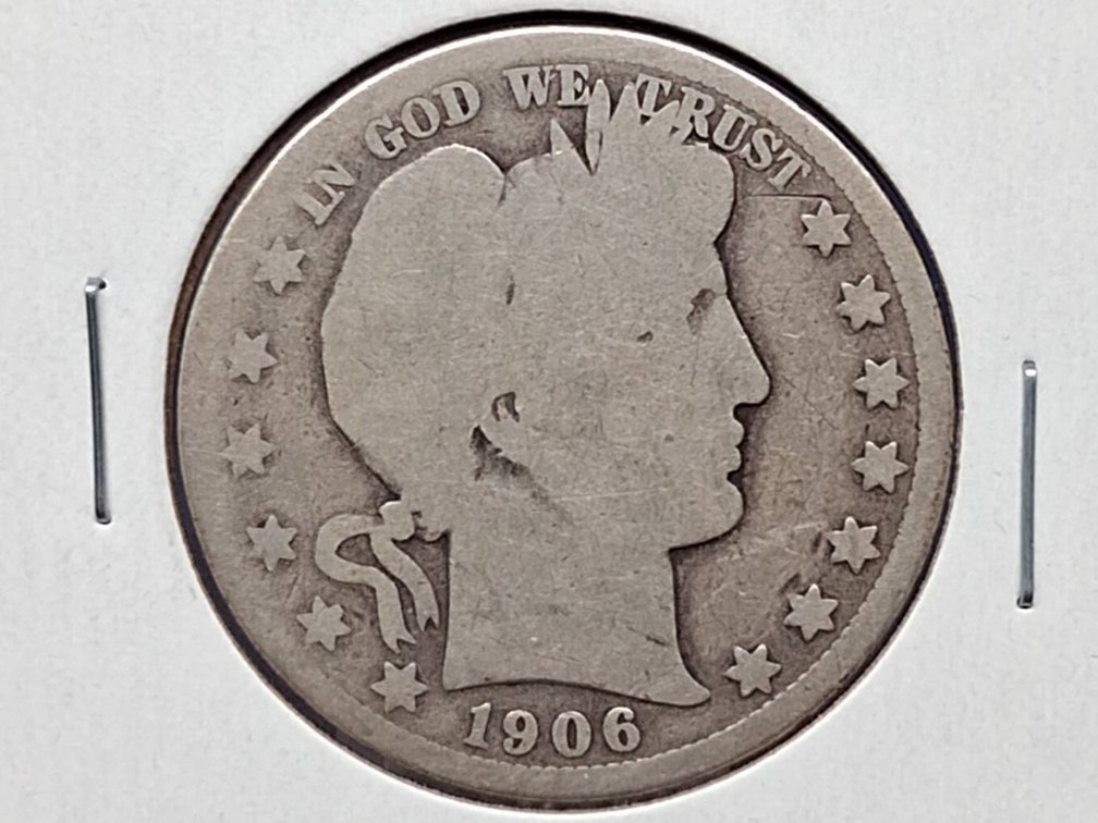 1906 D Barber Half Dollar Coin