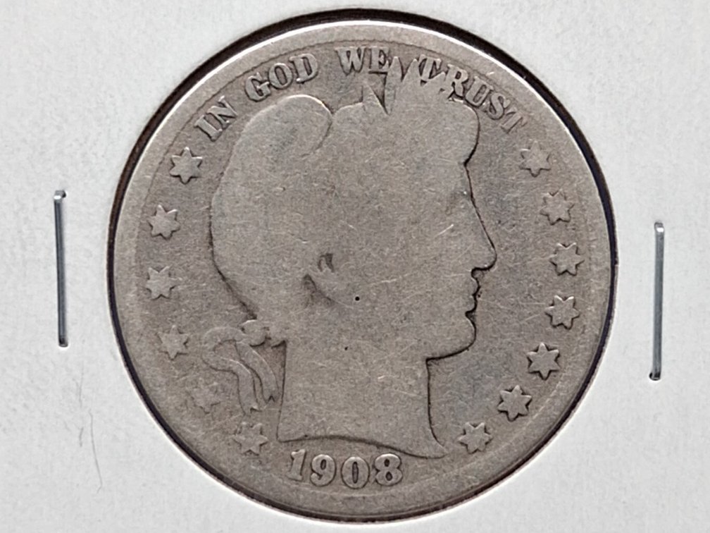 1908 Barber Half Dollar Coin