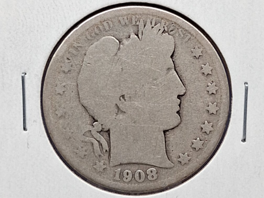 1908 O Barber Half Dollar Coin