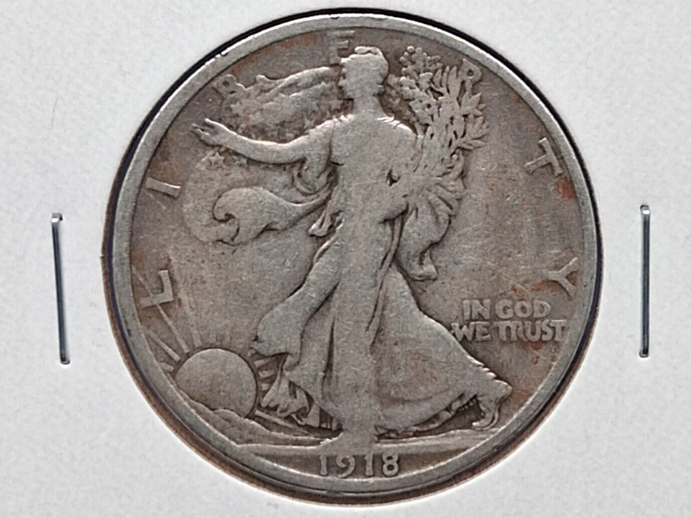 1918 S Walking Liberty Half Dollar Coin